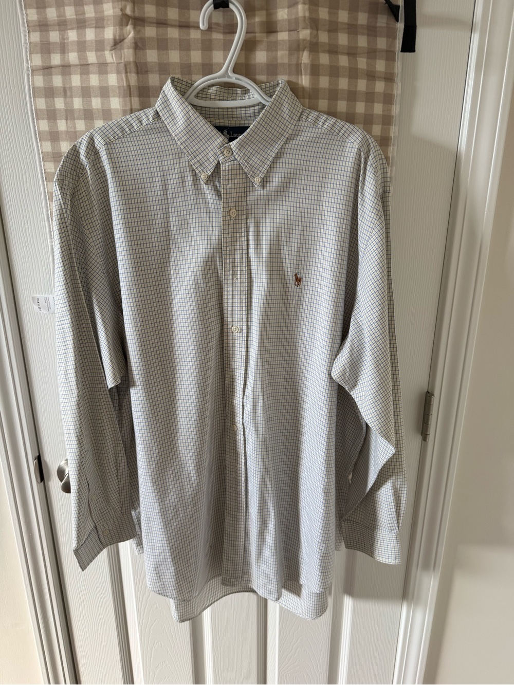 Polo by Ralph Lauren Men's Button-Down Check Shirt - Light Blue/White
